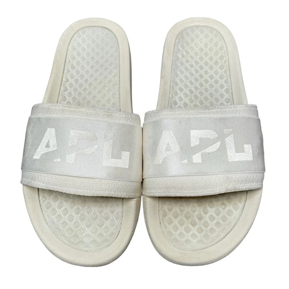 APL Women's TechLoom Satin Slides Off White/Cream Size 6 - Picture 1 of 7